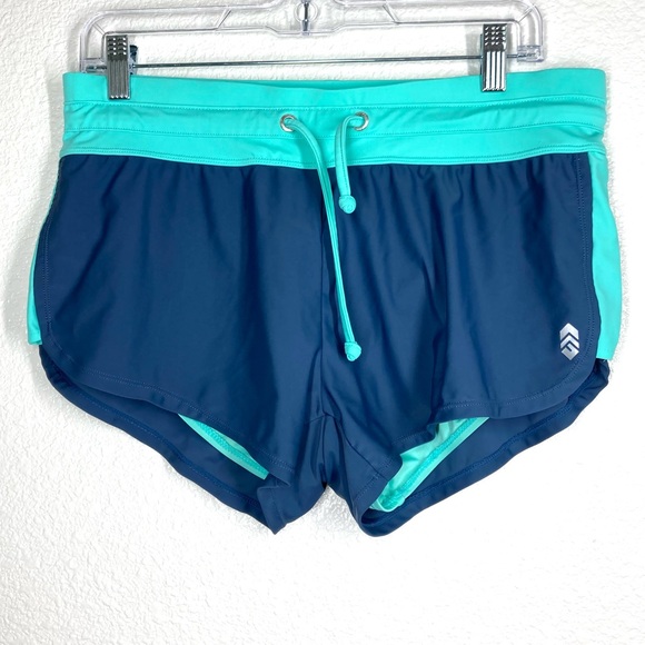 Free Country Women's Swimming Shorts Large Blue Sun Protection Blue Summer - Picture 1 of 12